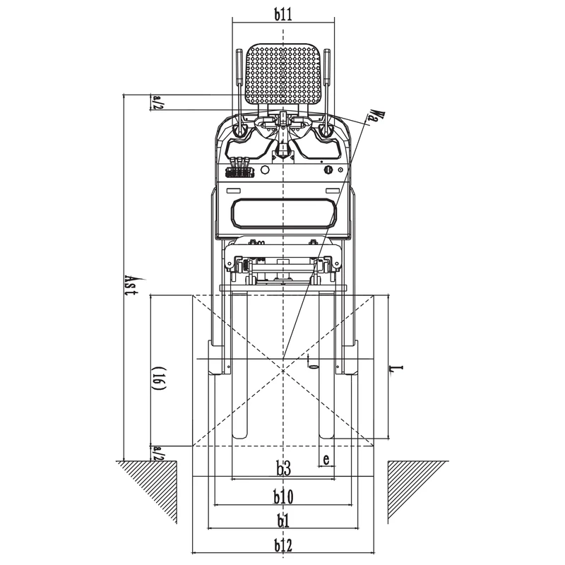Motviktsbalanserad staplare EVVP12C-P/EVVP15C-P med lyfthöjd upp till 5600 mm