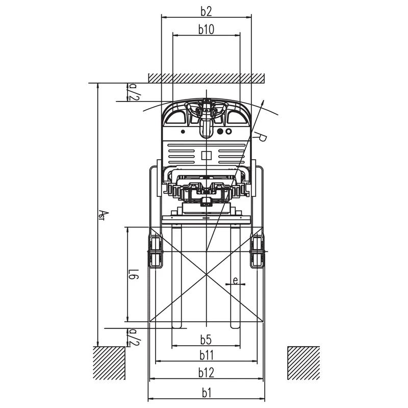 Elektrisk skjutstativtruck EVV15DDS/EVV20DDS med Frei-manöverhandtag