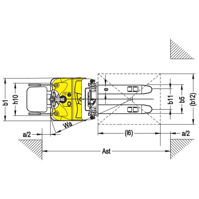 Elektrisk plattformsstaplare EVV10-P, EVV12-P och EVV15-P med AC-motor