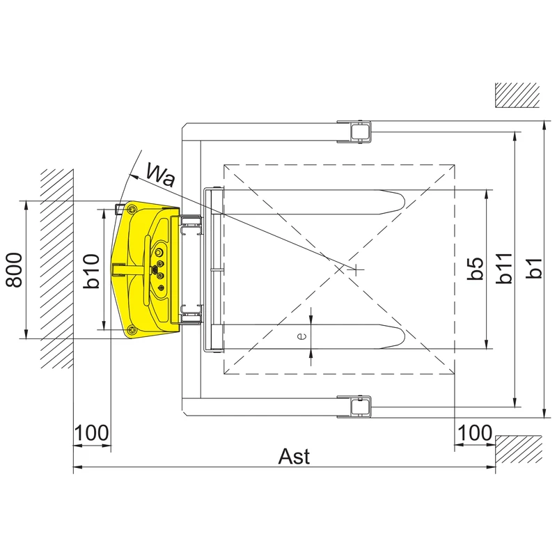 Semielektrisk bredbensstaplare PEVV10-DPV/PEVV15-DPV, produktbild 3