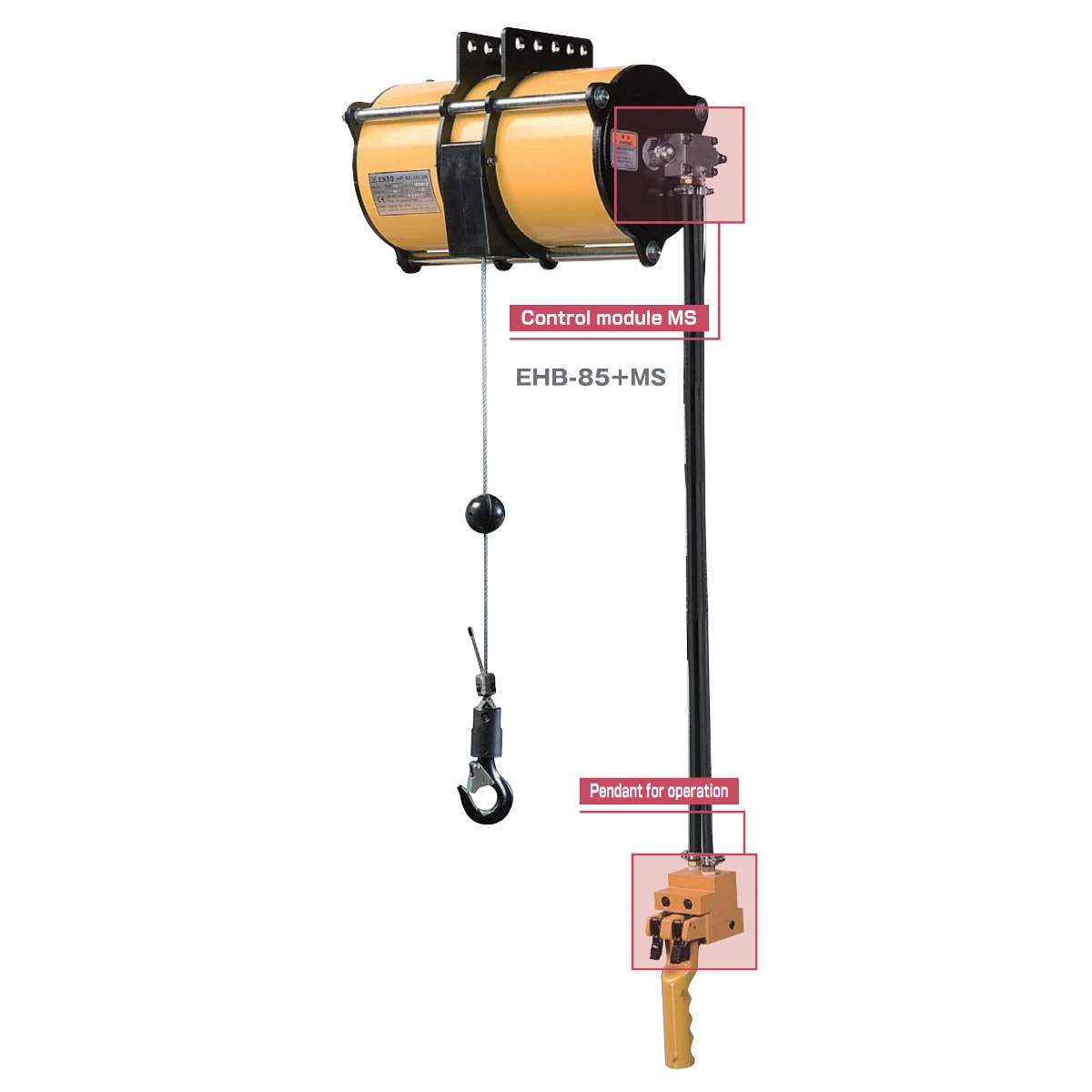 ENDO ATEX tryckluftsdrivet balansblock EHB (MS-modul) 0–270 kg