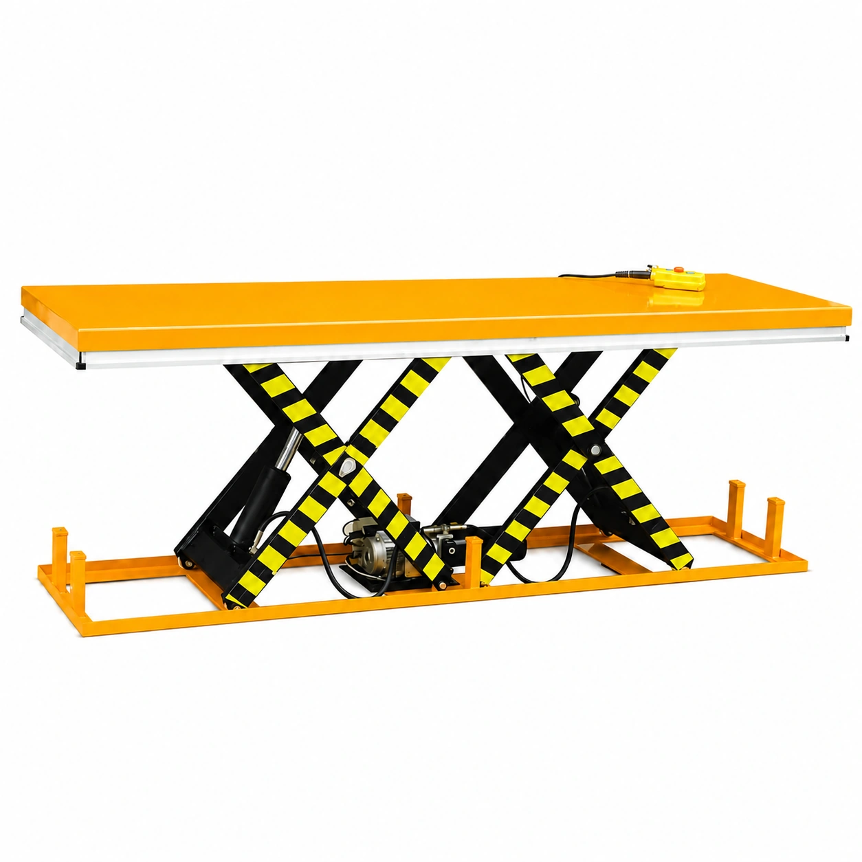 Hydrauliskt dubbelsaxlyftbord med horisontella saxar 2000–8000 kg