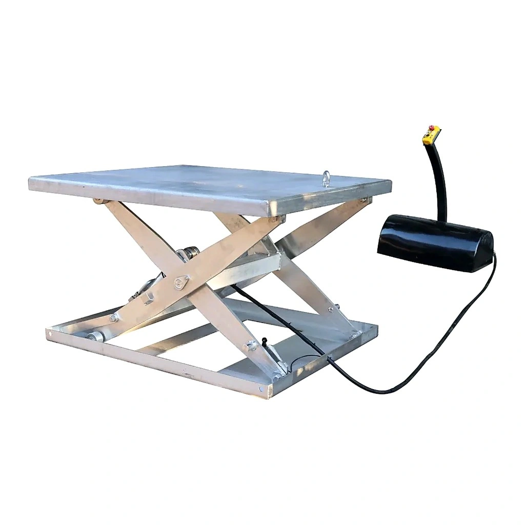 Elektriskt lyftbord i rostfritt stål AISI 304 (JHS1800S), 1 800 kg