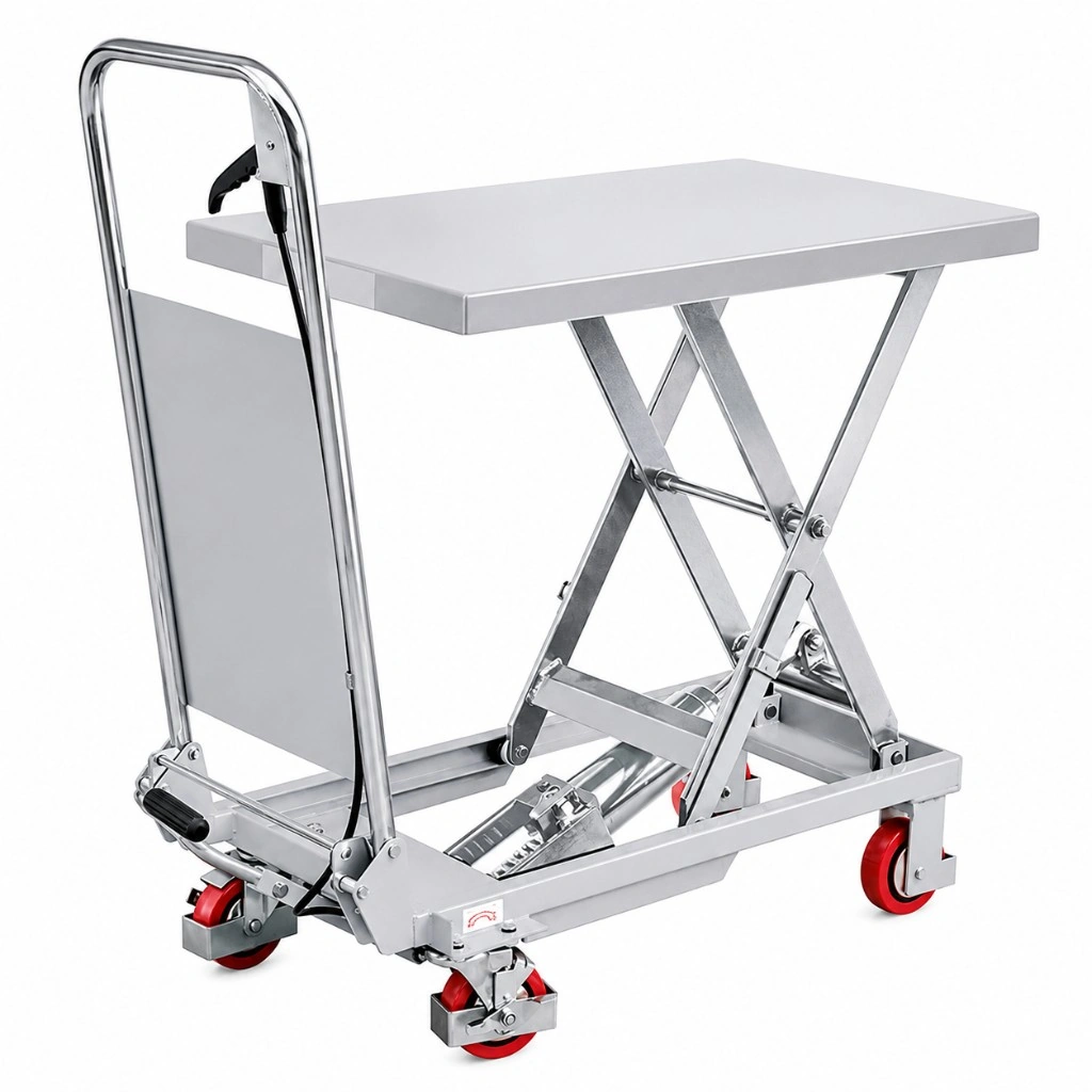 Mobilt lyftbord i rostfritt stål (MPS150S), 150 kg