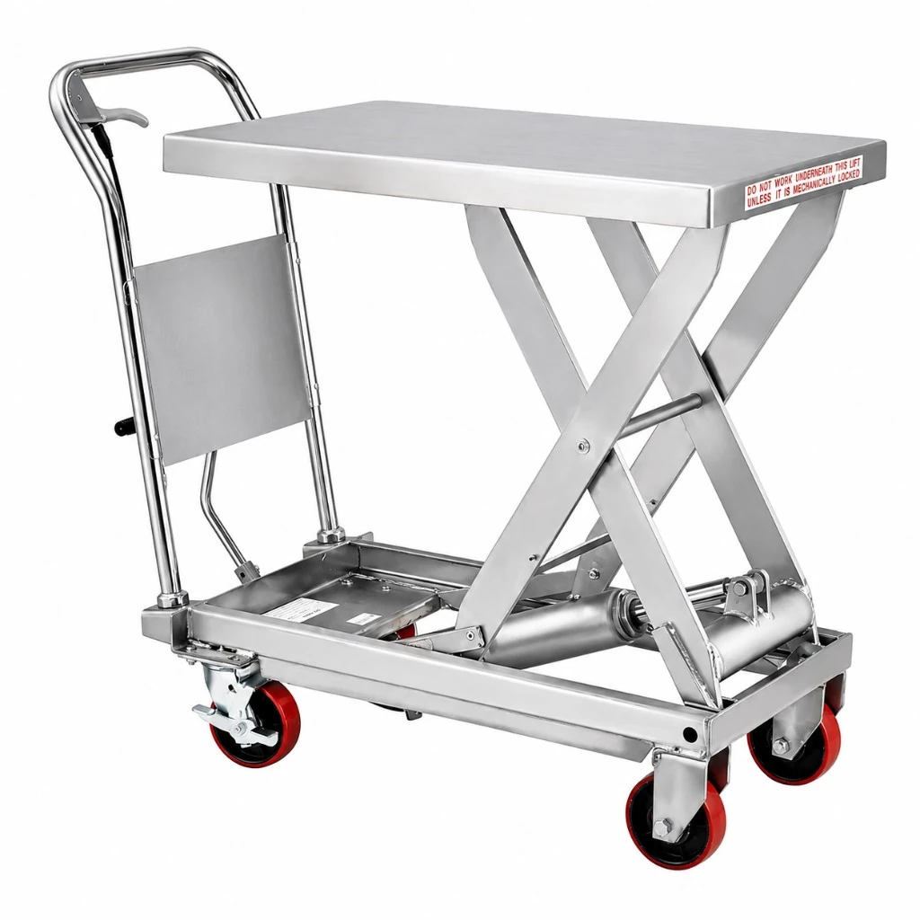 Mobilt saxlyftbord i rostfritt stål (MPS500S) 500 kg