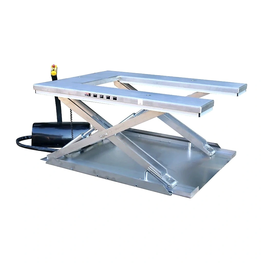 U-format lyftbord i rostfritt stål AISI 304 (UHS1000S), 1000 kg