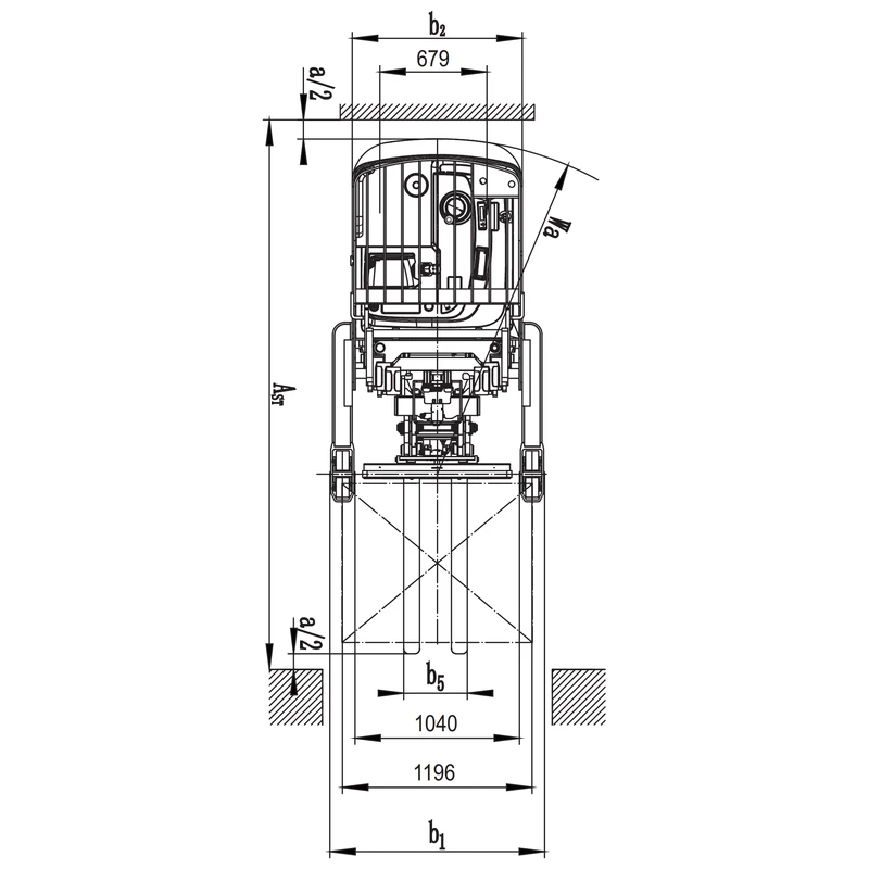Skjutstativtruck REV20DDS med 2 000 kg lastkapacitet, produktvy 4