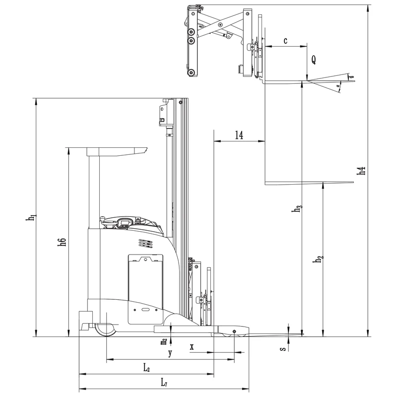 Elektrisk skjutstativtruck REV15DS/REV18DS, produktbild 8