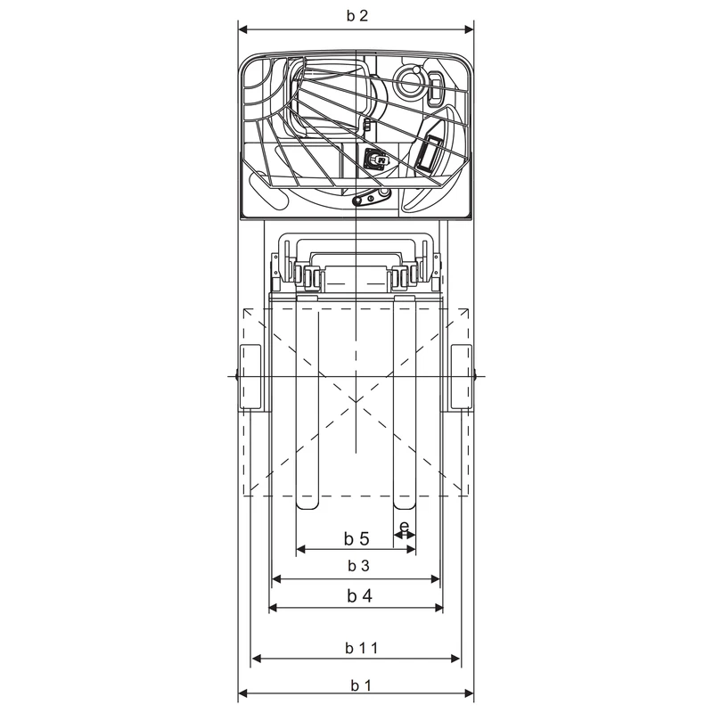 REV15 skjutstativtruck med multifunktionsdisplay