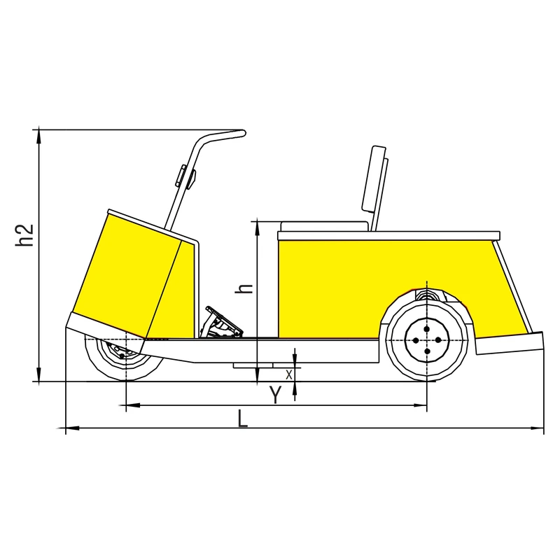 Eldriven transportvagn VEV05 med ergonomiska skålstolar